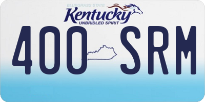 KY license plate 400SRM