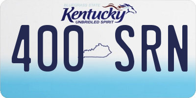 KY license plate 400SRN