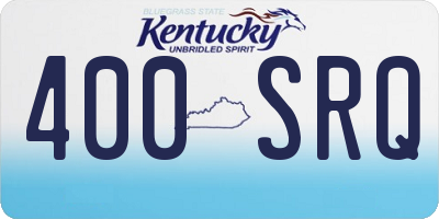 KY license plate 400SRQ