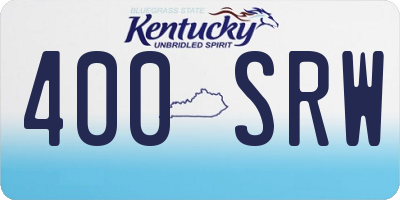 KY license plate 400SRW