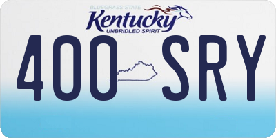 KY license plate 400SRY