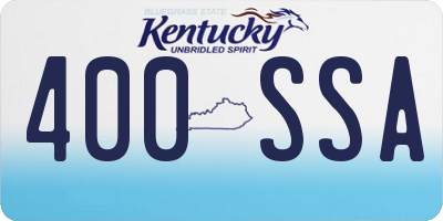 KY license plate 400SSA