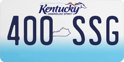 KY license plate 400SSG