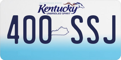 KY license plate 400SSJ