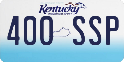 KY license plate 400SSP
