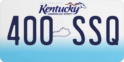 KY license plate 400SSQ