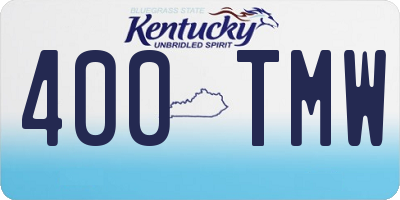 KY license plate 400TMW