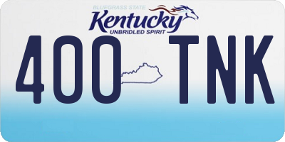 KY license plate 400TNK