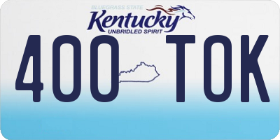 KY license plate 400TOK