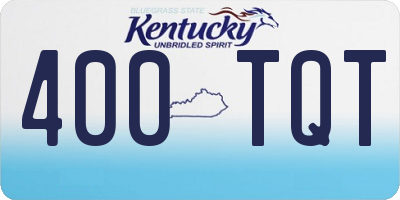 KY license plate 400TQT