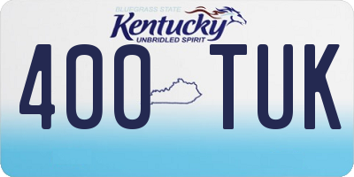 KY license plate 400TUK