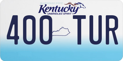 KY license plate 400TUR