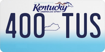 KY license plate 400TUS