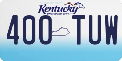 KY license plate 400TUW