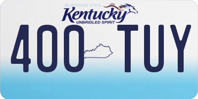 KY license plate 400TUY