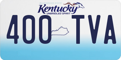 KY license plate 400TVA