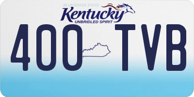 KY license plate 400TVB