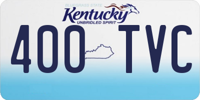 KY license plate 400TVC