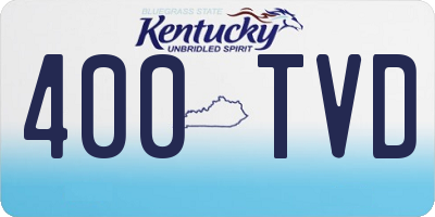 KY license plate 400TVD