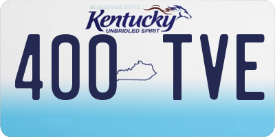 KY license plate 400TVE