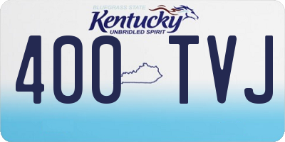 KY license plate 400TVJ