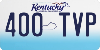 KY license plate 400TVP