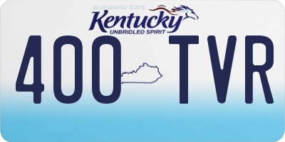 KY license plate 400TVR