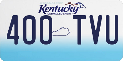 KY license plate 400TVU
