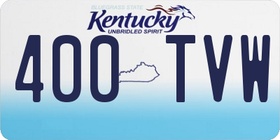 KY license plate 400TVW