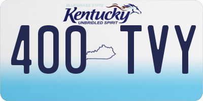 KY license plate 400TVY