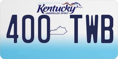 KY license plate 400TWB