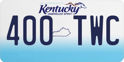 KY license plate 400TWC