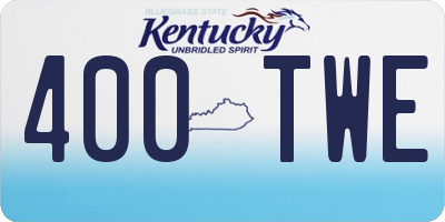 KY license plate 400TWE