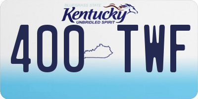 KY license plate 400TWF