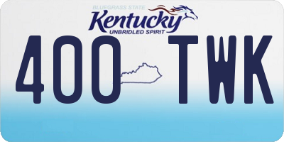 KY license plate 400TWK