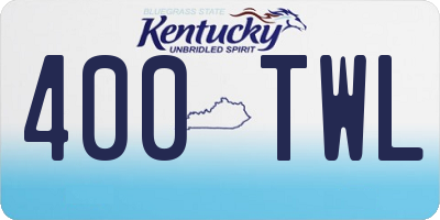 KY license plate 400TWL