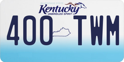 KY license plate 400TWM