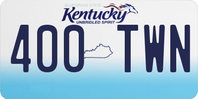 KY license plate 400TWN