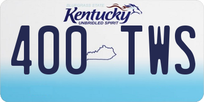 KY license plate 400TWS