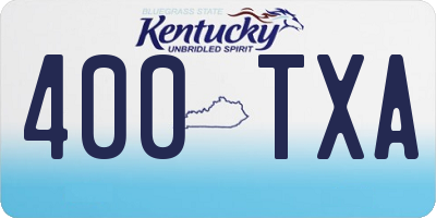 KY license plate 400TXA