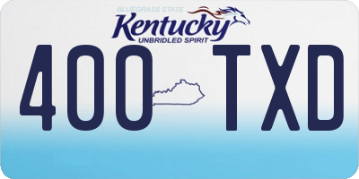 KY license plate 400TXD