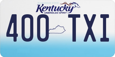 KY license plate 400TXI