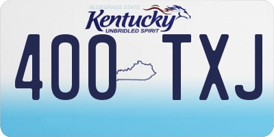 KY license plate 400TXJ
