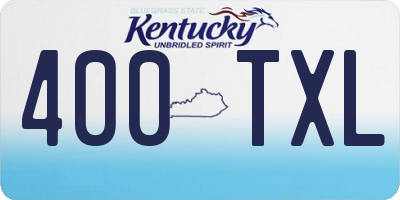 KY license plate 400TXL