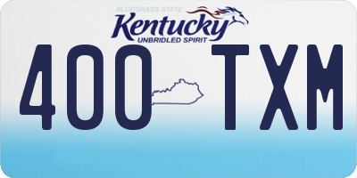KY license plate 400TXM