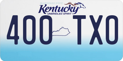KY license plate 400TXO