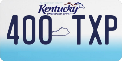 KY license plate 400TXP