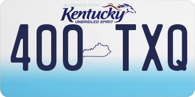 KY license plate 400TXQ