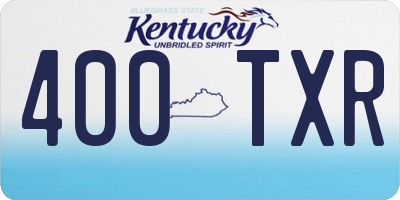 KY license plate 400TXR