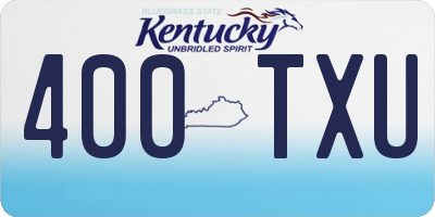 KY license plate 400TXU